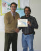 Francis receives his
completion certificate