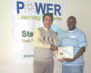 James receives his workshop certificate