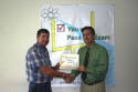 Corbett receives his class certificate