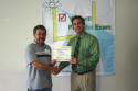David receives his class certificate