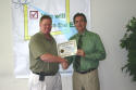 Walter receives his class certificate
