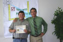 Jonathan receives his class certificate