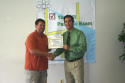Darrell receives his class certificate