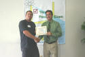Shelby receives his class certificate