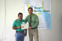 Evaristo receives his class certificate