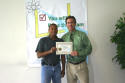 Errol receives his class certificate