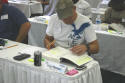Victor goes to the "Table of Contents" to locate the answer