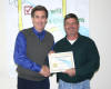 Jonathan receives his
completion certificate