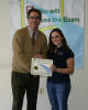 Kristin receives her
completion certificate
