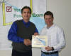 Robert receives his
completion certificate
